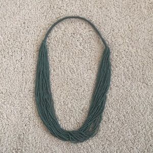 Olive green beaded necklace